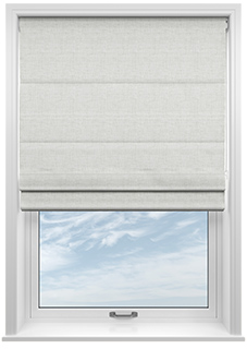 Melrose (Blackout), Soft White - Roman Blind